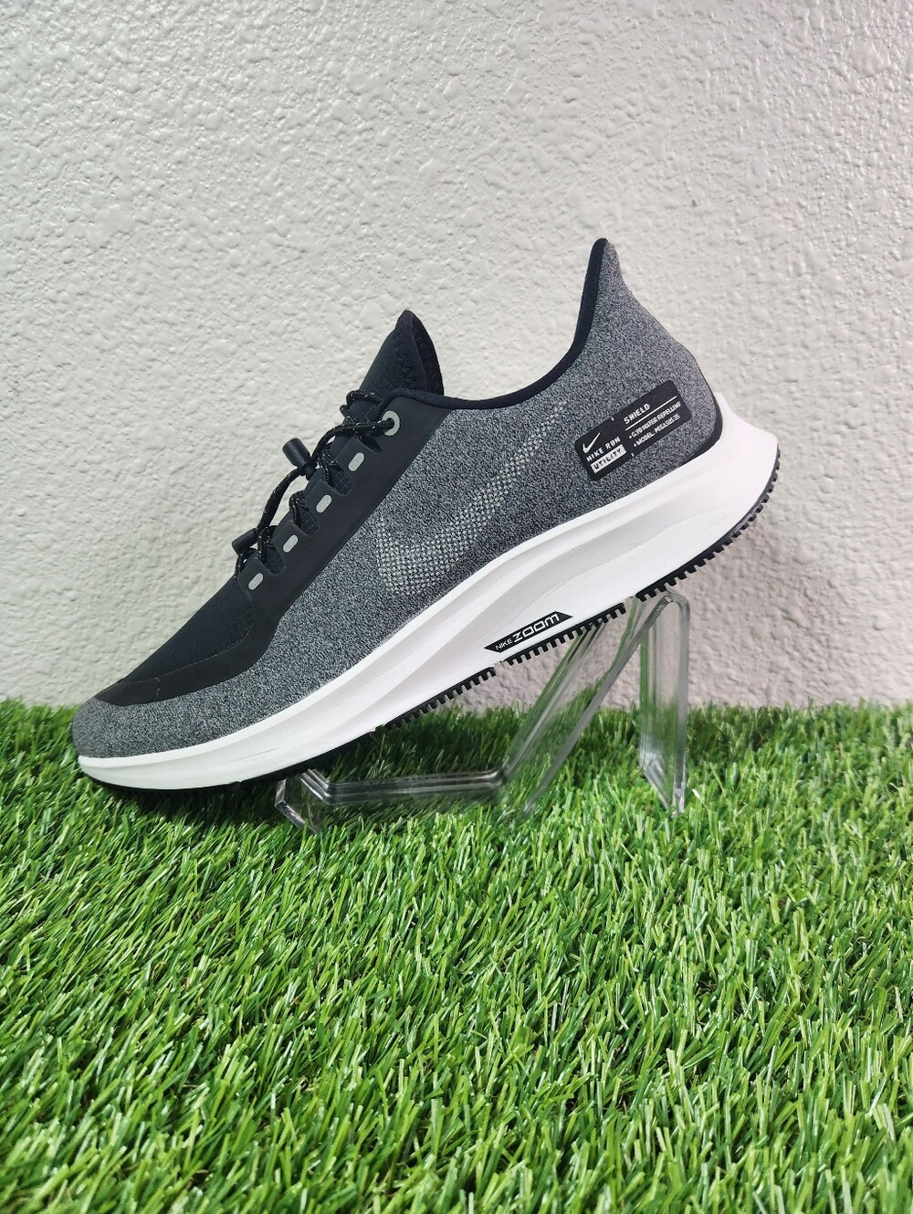 Nike Zoom Pegasus 35 Shield Black Cool Grey AA1643-001  Men Size 9